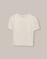 Playera Cropped Manga Corta,BLANCO